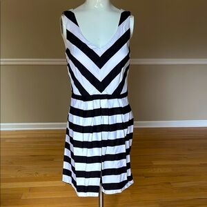 Black and white stripe mini dress